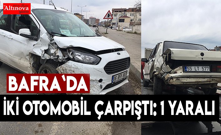 İKİ OTOMOBİL ÇARPIŞTI: 1 YARALI