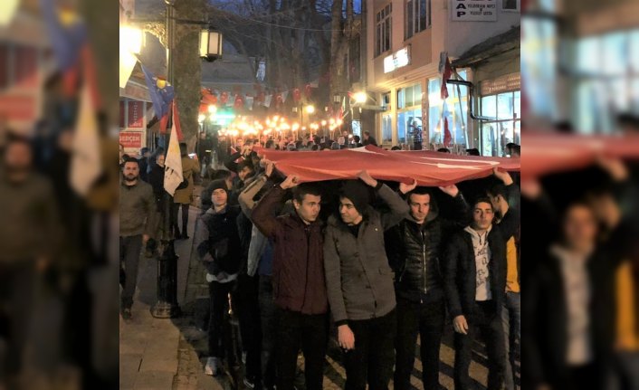 Ladik'te şehitlere saygı yürüyüşü