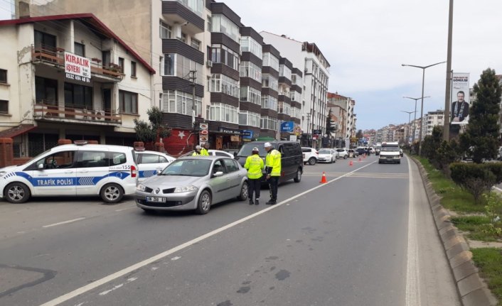 Trabzon'da havadan trafik denetimi