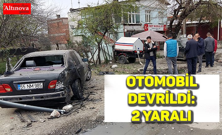 Otomobil devrildi: 2 yaralı