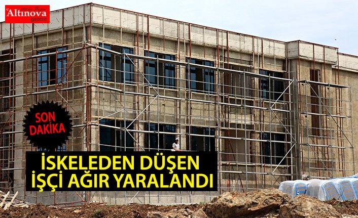 İskeleden düşen işçi ağır yaralandı