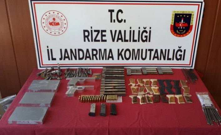 Rize'de ruhsatsız silah atölyesine operasyon: 3 gözaltı