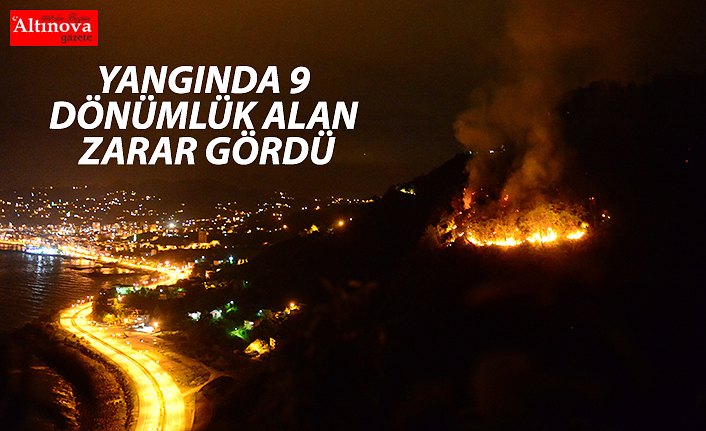 YANGINDA 9 DÖNÜMLÜK ALAN ZARAR GÖRDÜ