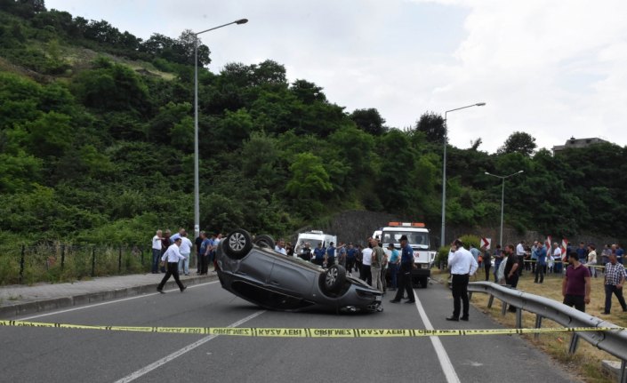 Ordu'da takla atan otomobilin sürücüsü öldü