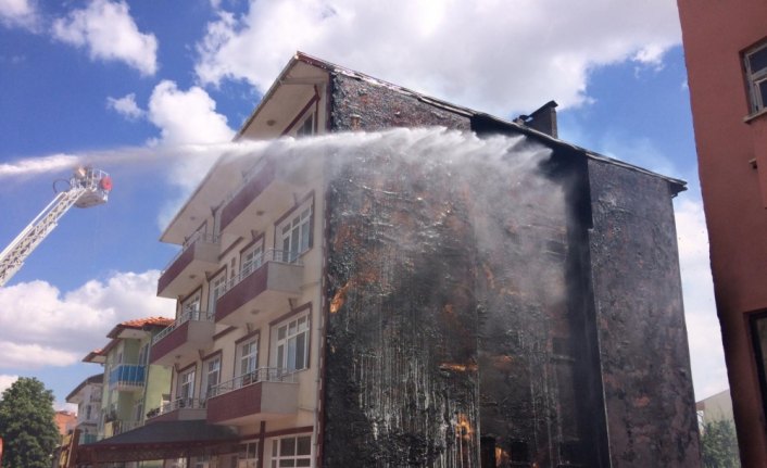 Amasya'da çatı yangını