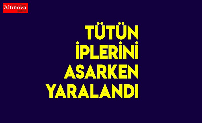 TÜTÜN İPLERİNİ ASARKEN YARALANDI