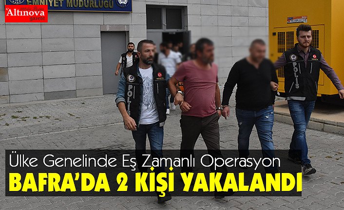 Bafra'da aranan zanlılara yönelik operasyon