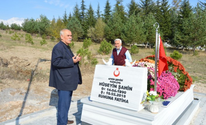 Havza'da şehit mezarlarına çevre düzenlemesi