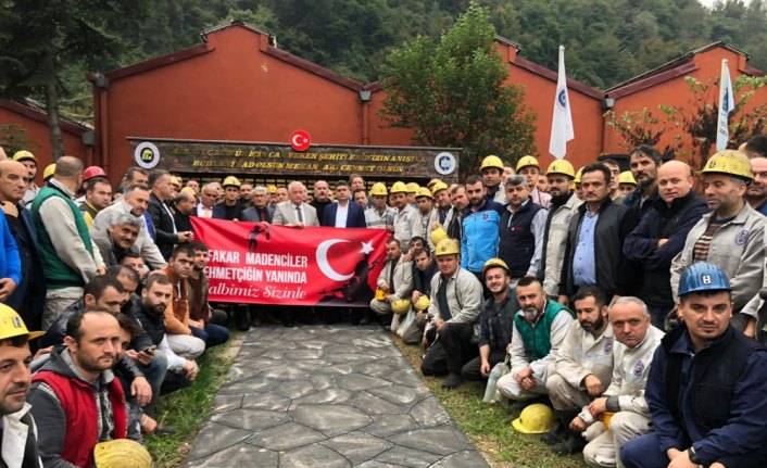 Madencilerden Mehmetçik'e destek