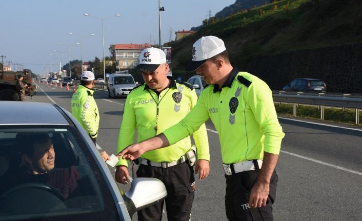 Ordu'daki trafik denetimlerinde 114 araç trafikten men edildi