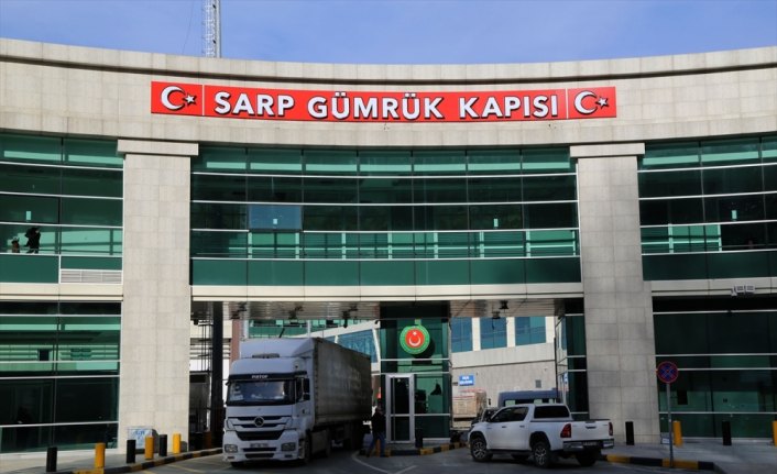 Sarp Sınır Kapısı'nda koronavirüse karşı önlemler alındı