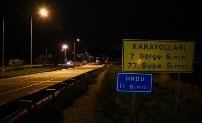 Ordu'da araç giriş çıkışları durduruldu