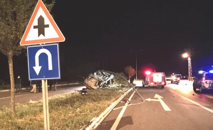 Tokat'ta otomobil devrildi: 1 ölü, 1 yaralı