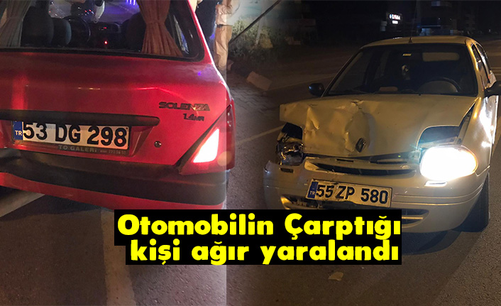 Otomobilin çarptığı kişi ağır yaralandı