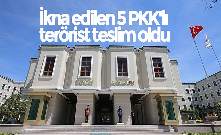 İkna edilen 5 PKK'lı terörist teslim oldu