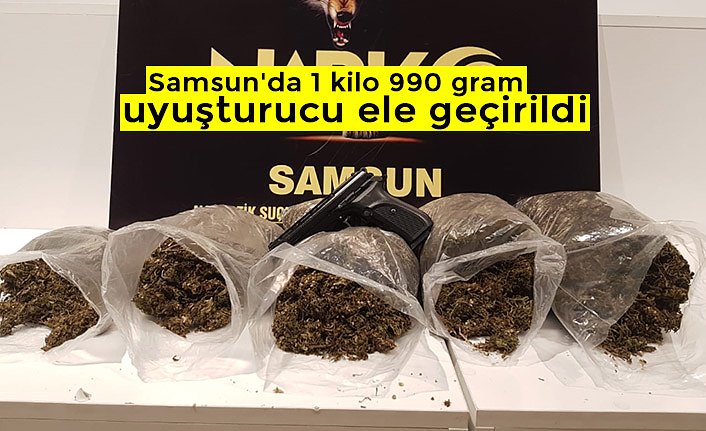 Samsun'da 1 kilo 990 gram uyuşturucu ele geçirildi