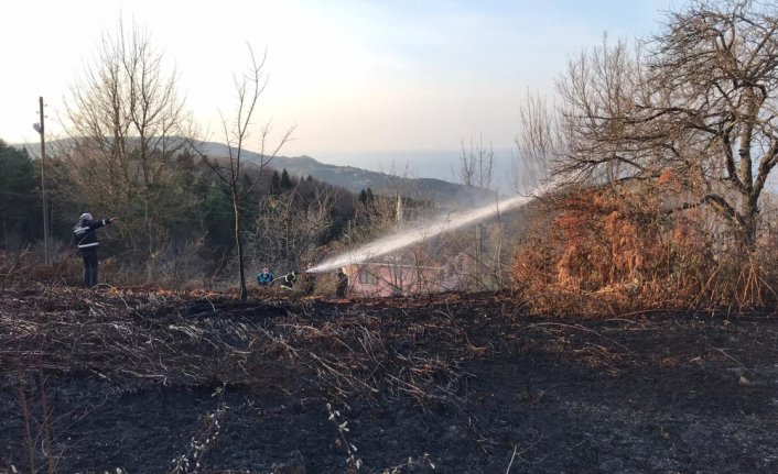 Abana'da örtü yangını söndürüldü