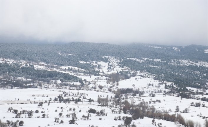 Kastamonu'da kar yağışı nedeniyle 13 köyde ulaşım sağlanamıyor