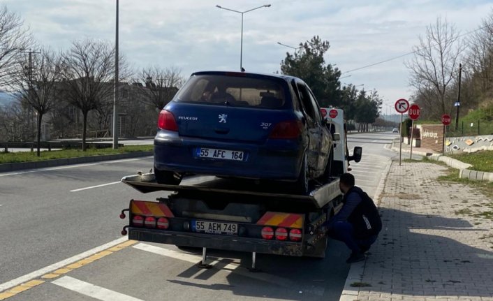 Samsun'da otomobil ile motosiklet çarpıştı: 1 yaralı