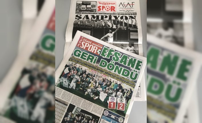 Giresun yerel basınında Süper Lig sevinci