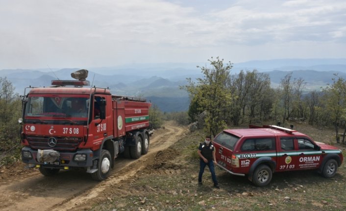 Sinop'ta çıkan orman yangını kontrol altına alındı