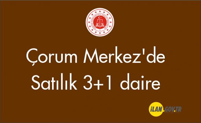 Çorum Merkez'de 3+1 daire Satılık