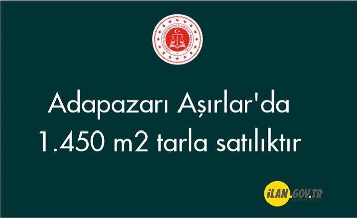 Adapazarı Aşırlar'da 1.450 m2 tarla satılıktır