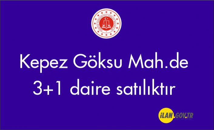 Kepez Göksu Mah.de 3+1 daire satılıktır