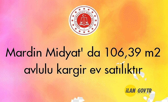 Mardin Midyat' da 106,39 m² avlulu kargir ev icradan satılıktır