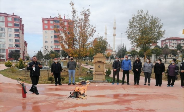 Merzifon'da huzurevinde yaygın tatbikatı yapıldı