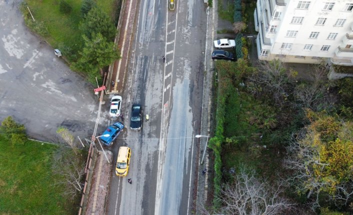 Abana'da drone destekli trafik uygulaması