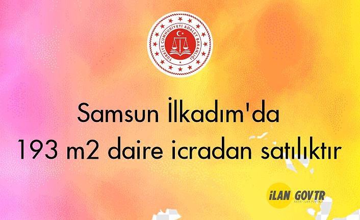 Samsun İLkadım'da 193 m² daire icradan satılıktır