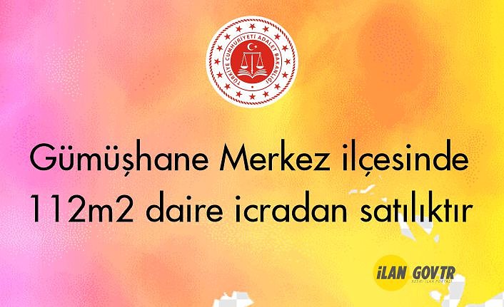 Gümüşhane Merkez ilçesinde 112m² daire icradan satılıktır