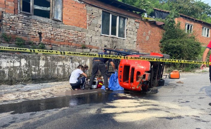 Zonguldak'ta devrilen forkliftin altında kalan kişi hayatını kaybetti