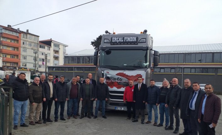 Zonguldak'tan deprem bölgesine yardım tırı gönderildi