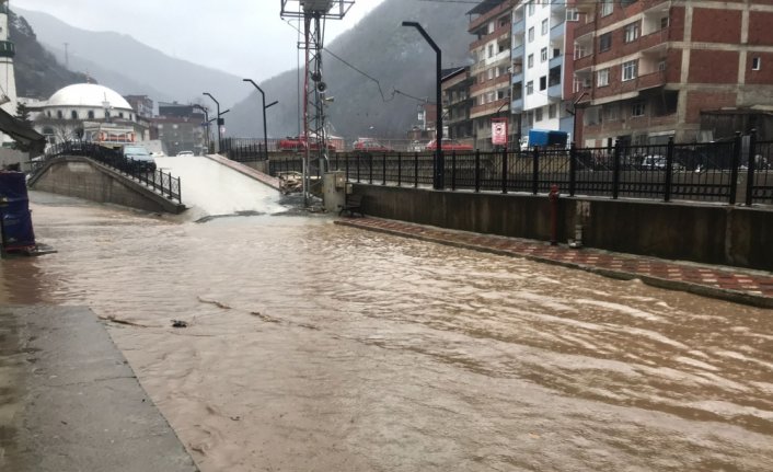 Artvin'de kar ve sağanak hayatı olumsuz etkiledi