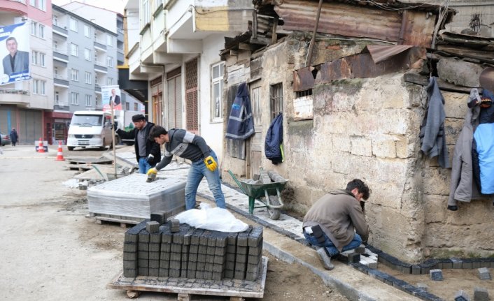 Bulancak'ta iki mahallenin üstyapı çalışmaları devam ediyor