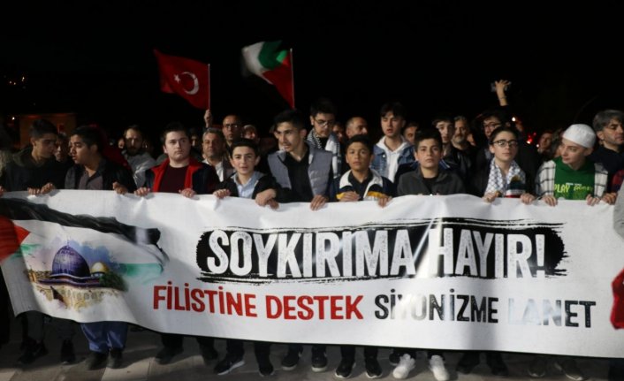 Amasya'da Filistin'e Özgürlük Yürüyüşü düzenlendi