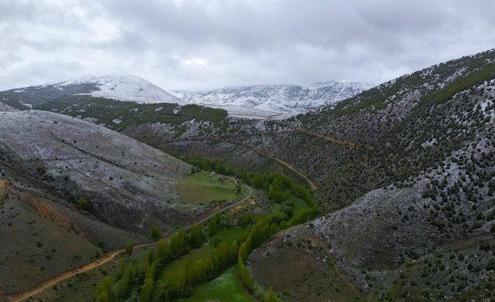 Bayburt ve Gümüşhane'nin yüksek kesimlerinde kar yağışı