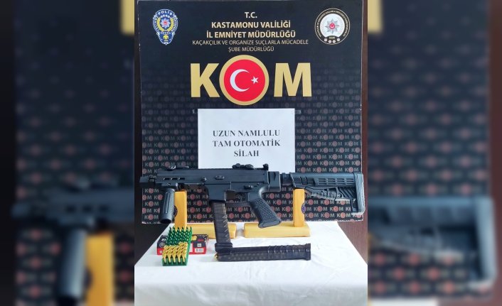 Kastamonu'da uzun namlulu tam otomatik silah ele geçirildi