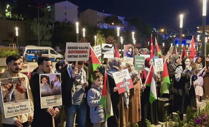 Trabzon'da İsrail'in Gazze'ye yönelik saldırıları protesto edildi