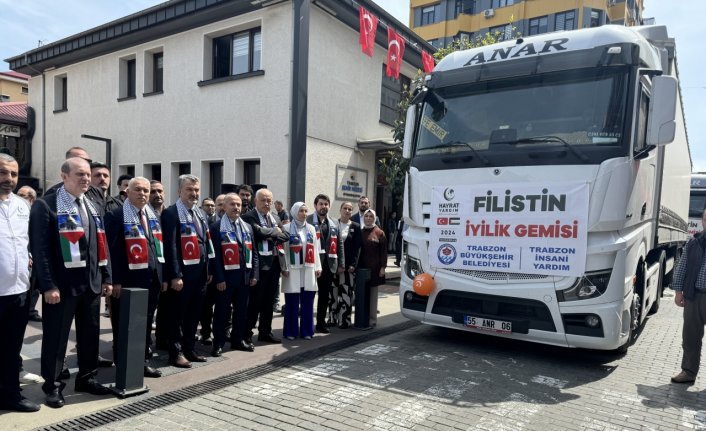 Trabzon'dan Filistin'e yardım tırları yola çıktı