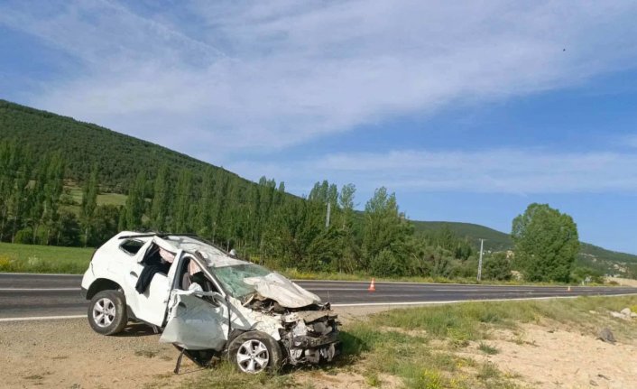 Gümüşhane'de otomobilin devrildiği kazada 5 kişi yaralandı