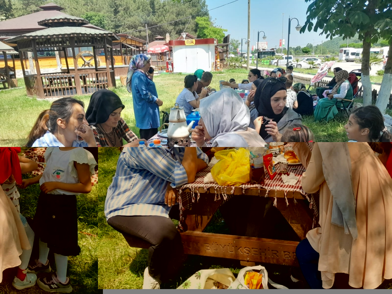 Kavak'ta vatandaşlar Güven Göleti Aile Piknik Alanı'nda vakit geçiriyor