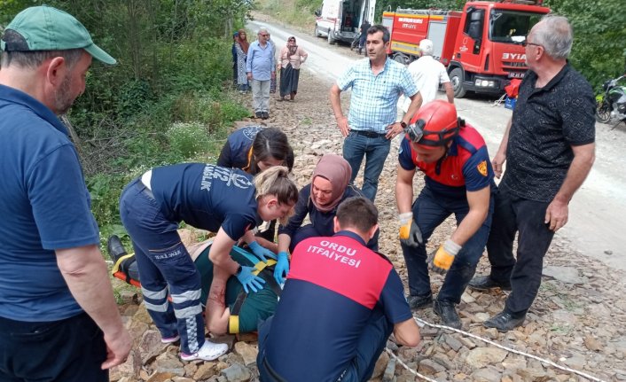 Ordu'da uçuruma düşen ATV'deki 2 kişi yaralandı