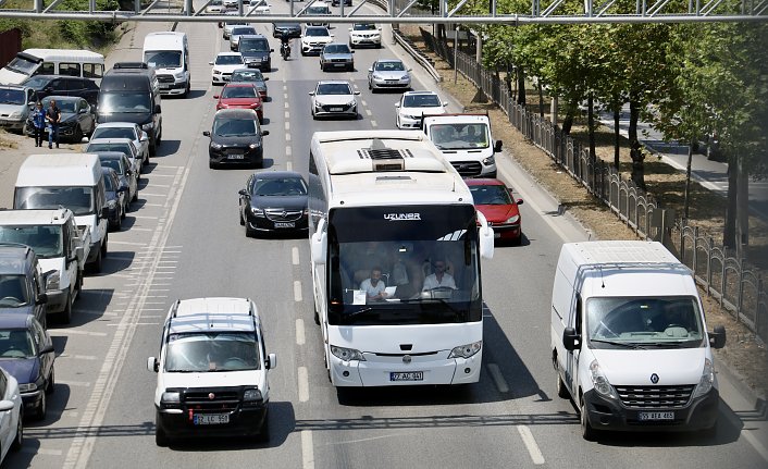 Samsun-Trabzon kara yolunda bayram yoğunluğu yaşanıyor