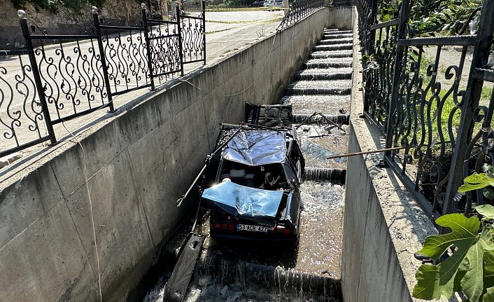 Artvin'de dereye düşen otomobildeki 2 kişi yaralandı