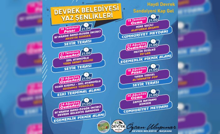 Devrek'te yaz şenlikleri ve konserler düzenlenecek