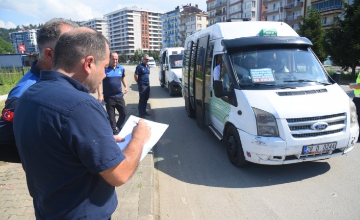 Giresun'da dolmuşlarda klima denetimi yapıldı