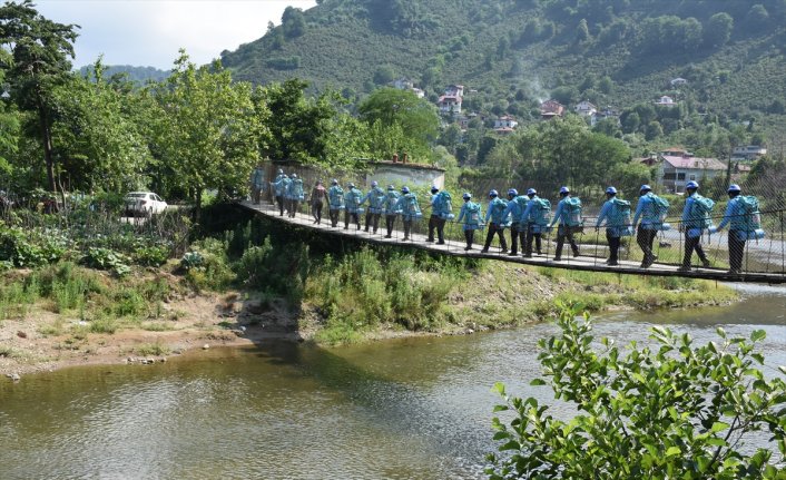 Ordu'da aşırı yağışta kaybolan kişiyi kurtarma tatbikatı yapıldı